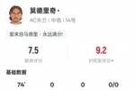 莫德里奇本场数据：3关键传球2解围&传球成功率90.8%，评分7.5